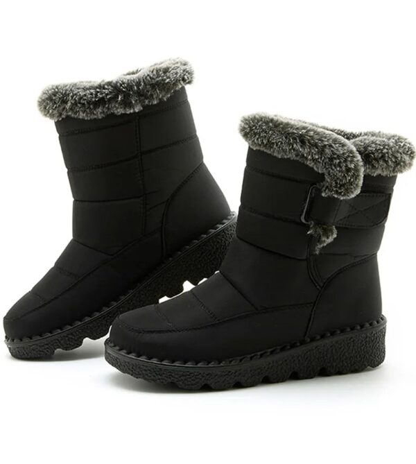 Bottes femme d’hiver chaudes et imperméables à fourrure – Image 7