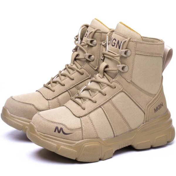 Chaussures de sécurité et de randonnée montantes avec bout en acier