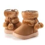 Bottes de neige chaudes pour enfant avec pompons main image 1 1