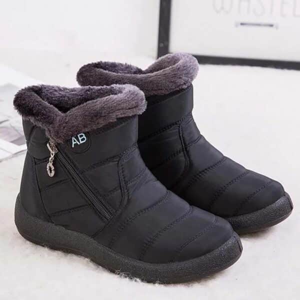Bottes d’hiver femme chaudes et imperméables avec doublure en fourrure – Image 5