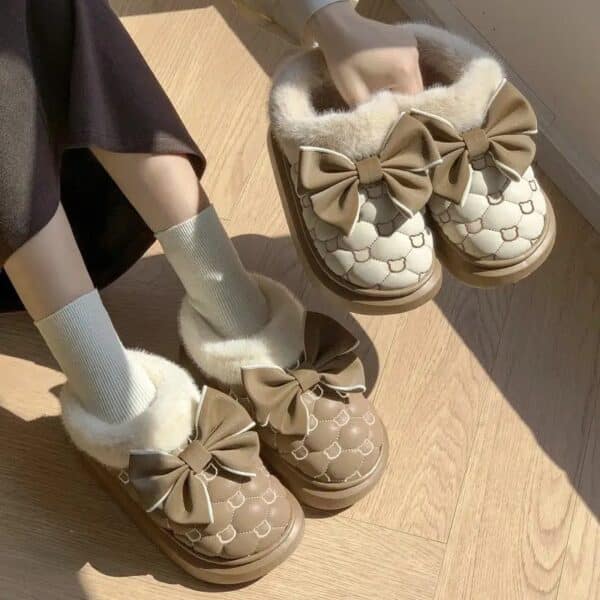 Pantoufles chaudes d’hiver pour femme confort – Image 2