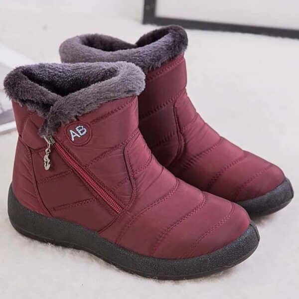 Bottes d’hiver femme chaudes et imperméables avec doublure en fourrure – Image 3